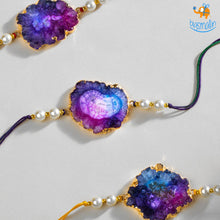 Load image into Gallery viewer, Agate and Pearls Rakhi
