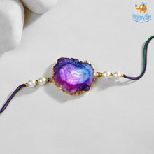 Load image into Gallery viewer, Agate and Pearls Rakhi