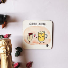 Load image into Gallery viewer, Beer Love Coasters (With Holder) - Set of 4