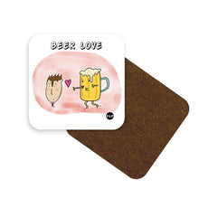 Load image into Gallery viewer, Beer Love Coasters (With Holder) - Set of 4