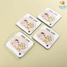 Load image into Gallery viewer, Beer Love Coasters (With Holder) - Set of 4