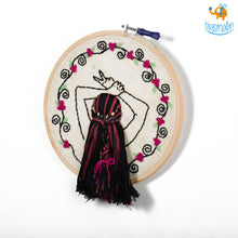 Load image into Gallery viewer, Handmade Boho-Girl Embroidery Hoop Art