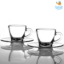 Load image into Gallery viewer, Cappuccino Cups with Saucers - Set of 2