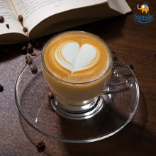 Load image into Gallery viewer, Cappuccino Cups with Saucers - Set of 2