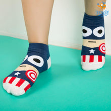 Load image into Gallery viewer, Cartoon Superhero Socks - Set of 5