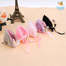 Load image into Gallery viewer, Cat Ear Hair Pins With Bells - Set of 2