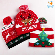 Load image into Gallery viewer, Christmas Cap With LED Lights