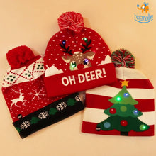 Load image into Gallery viewer, Christmas Cap With LED Lights