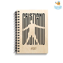 Load image into Gallery viewer, Cristiano Ronaldo Engraved Wooden Diary