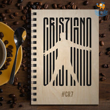 Load image into Gallery viewer, Cristiano Ronaldo Engraved Wooden Diary