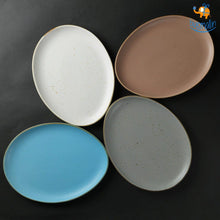 Load image into Gallery viewer, Egg Shaped Artisan Plates - Set of 2