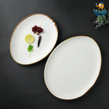 Load image into Gallery viewer, Egg Shaped Artisan Plates - Set of 2