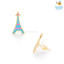 Load image into Gallery viewer, Eiffel Tower Gold Plated Earrings