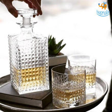 Load image into Gallery viewer, Italian Crystal Glass Whiskey Set - 5 pcs