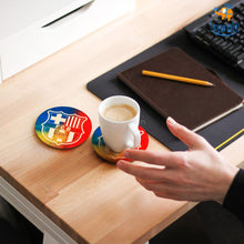 Load image into Gallery viewer, Barcelona Wooden Coasters - Set of 4