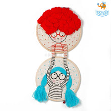 Load image into Gallery viewer, Handmade Friends Hanging Embroidery Hoop Art