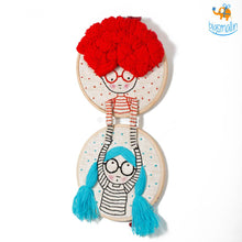 Load image into Gallery viewer, Handmade Friends Hanging Embroidery Hoop Art