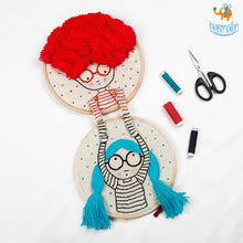 Load image into Gallery viewer, Handmade Friends Hanging Embroidery Hoop Art