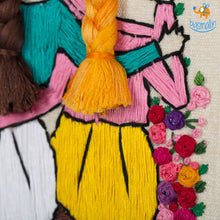 Load image into Gallery viewer, Handmade Friends On A Swing Embroidery Hoop Art