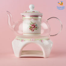 Load image into Gallery viewer, Glass Teapot with Ceramic Infuser