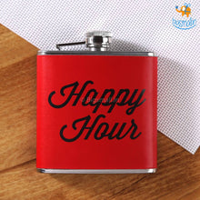 Load image into Gallery viewer, Happy Hour Flask and Shot Glasses Set