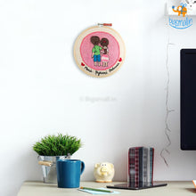 Load image into Gallery viewer, Handmade Bro-Sis Embroidery Hoop Art