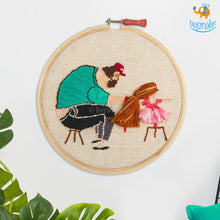 Load image into Gallery viewer, Doting Father Embroidery Hoop Wall Art