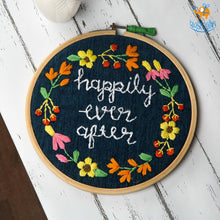 Load image into Gallery viewer, Happily Ever After Embroidery Hoop Wall Art