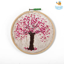 Load image into Gallery viewer, Handmade Cherry Blossom Embroidery Hoop Art