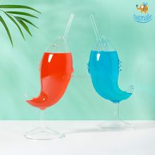 Load image into Gallery viewer, Fish Cocktail Glass with Straw