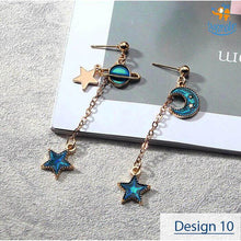 Load image into Gallery viewer, Japanese Moon Drop Dangler Earrings