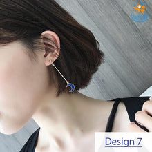 Load image into Gallery viewer, Japanese Moon Drop Dangler Earrings