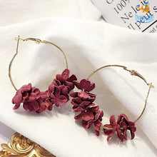 Load image into Gallery viewer, Korean Flower Art Earrings