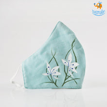 Load image into Gallery viewer, Hand-Painted Floral Cotton Mask