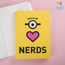 Load image into Gallery viewer, Minion Love Nerds Notebook