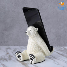 Load image into Gallery viewer, Polar Bear Ceramic Mobile Stand
