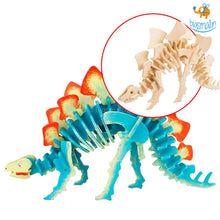 Load image into Gallery viewer, Painting 3D Wooden Puzzle - Stegosaurus
