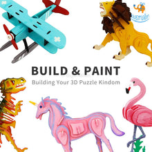 Load image into Gallery viewer, Painting 3D Wooden Puzzle - Stegosaurus
