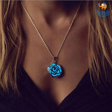Load image into Gallery viewer, Glow In The Dark Rose Pendant
