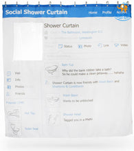 Load image into Gallery viewer, Social Media Shower Curtain