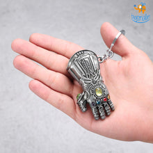 Load image into Gallery viewer, Thanos Infinity Gauntlet Metallic Keychain