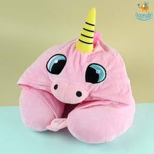 Load image into Gallery viewer, Unicorn Hoodie Neck Pillow