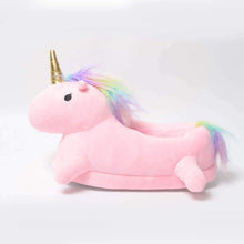 Load image into Gallery viewer, Unicorn Plush Slippers