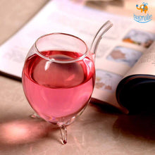 Load image into Gallery viewer, Wine Glass with Straw
