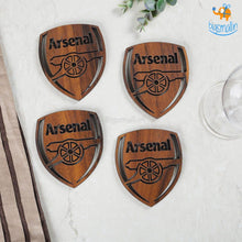 Load image into Gallery viewer, Arsenal Laser Cut Wooden Coasters - Set of 4