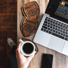 Load image into Gallery viewer, Arsenal Laser Cut Wooden Coasters - Set of 4