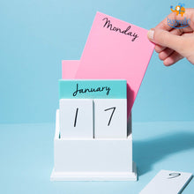 Load image into Gallery viewer, Wooden Desk Calendar