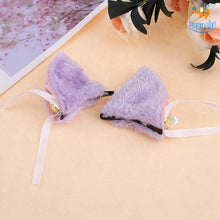 Load image into Gallery viewer, Cat Ear Hair Pins With Bells - Set of 2
