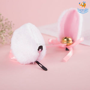 Cat Ear Hair Pins With Bells - Set of 2