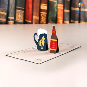 Daddy Beer Pop up Card